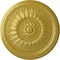 Ekena Millwork Temple Ceiling Medallion (Fits Canopies up to 9 1/4"), Hand-Painted Rich Gold, 24"OD x 1 5/8"P CM24TERGS - alternate 1